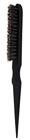 Teasing Hair Brush, Toupierbürste Haarpinsel Necken Schweineborsten Haarbürste Schwanzkamm Professioneller Salonkamm für Lange und Kurze Haare, Professional Salon Comb (Schwarz)