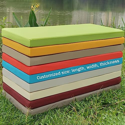 Bankauflage, Bankauflage, wasserdichtes Sitzkissen für Gartenbank, für Gartenbankschaukel, Terrasse, Esstisch, Bank, Innenbereich, Dunkelbraun, 200 x 40 x 8 cm