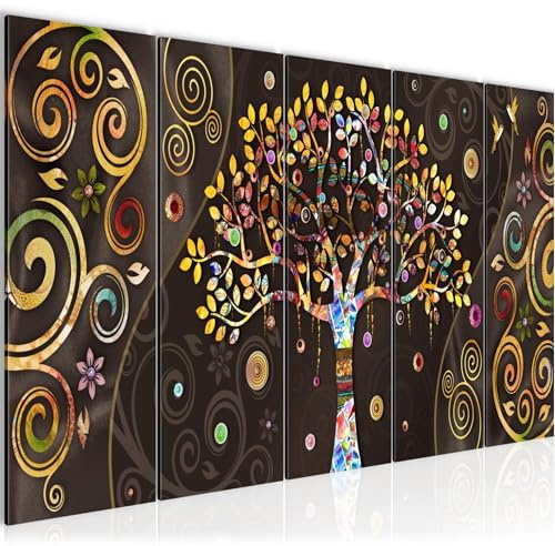 Runa Art Quadro Klimt Albero Della Vita L‘immagine Tela Non Tessuta Decorazione Murale Soggiorno Camera Da Letto 045356a