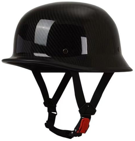 Motorradhelm Deutscher Stil Halbschalenhelm DOT/ECE-Zertifizierter Scooter Retro Jethelm Mit Schnellverschluss Schnalle Offenem Helm Halbhelme Roller-Helm Für Herren Damen 2,M:57-58CM