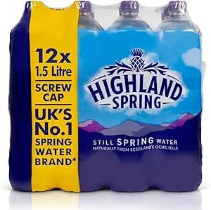 Highland Spring Still Spring Water, 12 x 1.5L