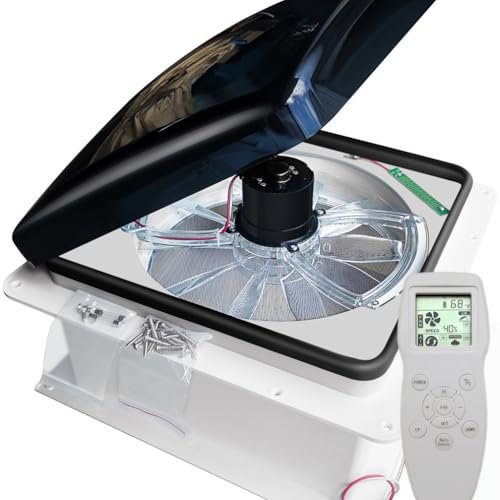 GAYAYAS Ventilateur De Toit Camping Car, pour Caravane, Camping-Car, fenêtre de Toit, adapté à la remorque de Caravane RV,10 Vitesses Ultra Silencieux