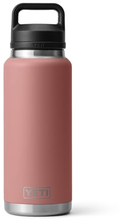 YETI Rambler Bottle Chug, Vacuum Insulated Stainless Steel Bottle with Chug Cap, Sandstone Pink, 36 oz (1065 ml)