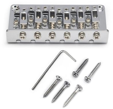 E-Bass, feste Brücke, 6 Saiten, Doppelkanal, professionelles Basszubehör, feste Brücke, Bassgitarre, Teil für Gitarre