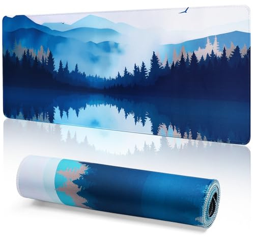DESERO Gaming Mouse Pad Large Mouse Mat (800 x 300 x 3 MM) XL Extended Desk Mat, Japanese Mouse Mat, Gaming Keyboard Mousepad, Big Desk Pad with Non-Slip Base and Stitched Edge for Work Gaming, B-9