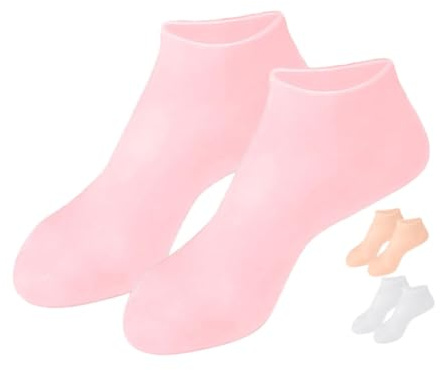 COLLBATH 1 Paar Silikonsocken Für Trockene Füße Feuchtigkeitssocken Über Nacht Befeuchtende Fußbedeckung Wiederverwendbar Damensocken