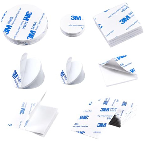 40 Piezas Almohadillas Adhesivas 3M Extrafuerte, Adhesivo Doble Cara, Pads Adhesivo Cinta Adhesiva Doble Cara Espuma, Rectángulo & Cuadrado & Redondo, para Hogar Oficina Coche