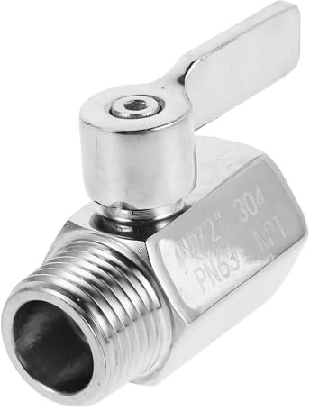 NIYANGLE robinet de vidange d'eau chaude robinet à bille bouchon d'éruption pour camping-car vanne filetée vanne de vidange pour camping-car petit clapet à bille Acier inoxydable Silver