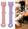 2 Pcs Cat Strip Feeder Spoon Cat Treat Spoon Cat Strip Feeder Cat Spoons for Wet Food Happy Spoon for Cats Multi-Functional Cat Spoon for Liquid Snack Cat Feeding Food Storage