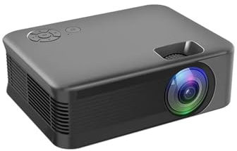 KKENZA Proyector A30 Mini, portátil, 3D, Cine en casa, WiFi, sincronización, Smartphone, 1080P, 4K, proyector de vídeo, Cine LED, Smart TV(Gunmetal BV,US Plug)