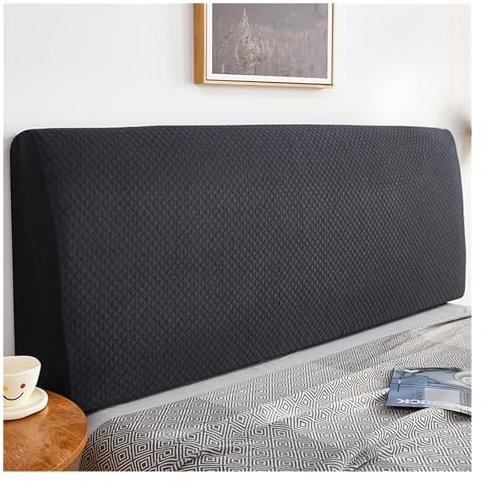 Copertura elastica per testiera letto all-inclusive, design a scacchi, materiale ispessito, protezione per hotel e casa, taglia XL, colore A3