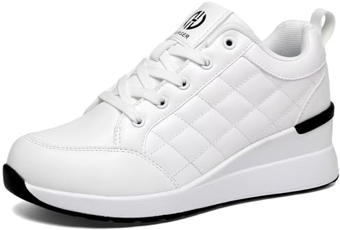 GURGER Zapatillas de Cuña para Mujer, Tacón de Cuña de 6 CM, Ligeras y Transpirable