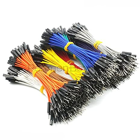 1P Linea a doppia testa 2.54MM di connessione terminale prova 15CM Femmina a femmina Maschio a maschio a singolo(F To M,10 SETS_BLACK)