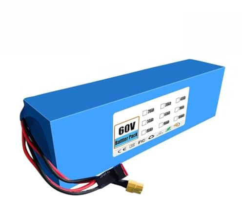 Batteria Per Bici Elettrica Pedelec Da 60V 100AH Batteria Ricambio Con Caricabatteria 16S4P Batterie Al Litio Ad Alta Capacità Per 150W-1000W Motore XT90