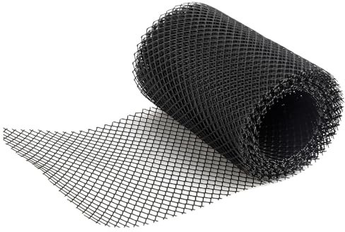 Alipis Rete per Grondaie in Plastica ABS Resistente 600X15Cm Filtro Fogliare Anti-Intasamento per Giardino Balcone e Tetto Protezione per Grondaia da 6 Pollici Facile da Tagliare e