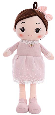 Xiyocadt Stoffpuppe MäDchen Flauschig Und Weich Puppe Stoff，Stoffpuppen SchöN In Einem Rock Stoffpuppe，Kuschelpuppe MäDchen LäChelnd Fee Kuscheltier (40cm,Rosa)