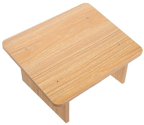 MAGICLULU Escabeau en Bois Antidérapant Multifonctionnel pour Bureau et Jardin, Marchepied Compact pour Adultes Surface Inclinée Pratique