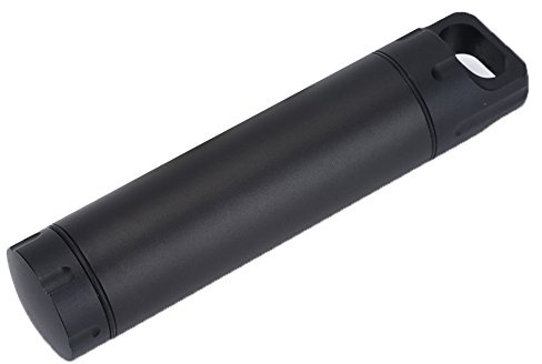 Mini Pillendose Schlüsselanhänger, Wasserdichte Tragbar Pillenbox Metall Tablettenbox für Camping Angeln Wandern Sport Outdoor (Farbe : Schwarz)