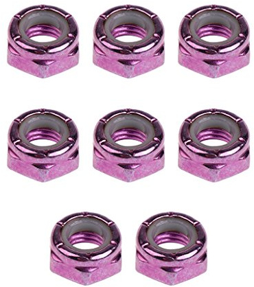MagiDeal 8pcs Skateboard Truck Wheel Axle Screw Nuts Longboard Hardware Accessories for Men Women Outdoor Skateboarding -