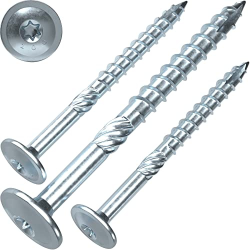 Tellerkopfschrauben PanelFix 8 x 80 mm, EU-Zulassung, 50 Stück, hell verzinkt