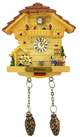 Ciffre Kuckucksuhr Magnet Polyresin Kühlschrank Beige Haus - Mainz