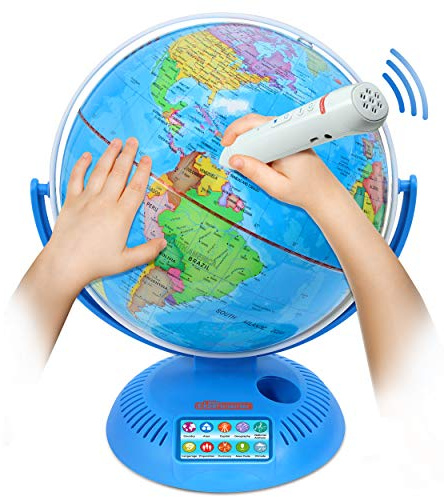 Little Experimenter Interactive 9” Globes for Kids, Globe & Wireless Smart Pen, Easter Gifts for Kids, STEM Educational Toys, Talking World Map, 8 Year old Boy Coolest Gifts for Boys & Girls Ages 8 9 10 11 12 Years Old