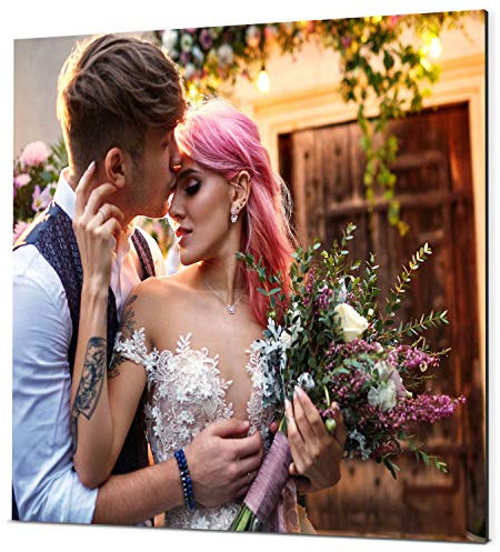 wandmotiv24 Aluminium-Wandbild - Foto auf Aluminium mit Online-Vorschau - personalisiertes Alubild - Bild mit Wunschmotiv - Fotogeschenk - 20x20 cm