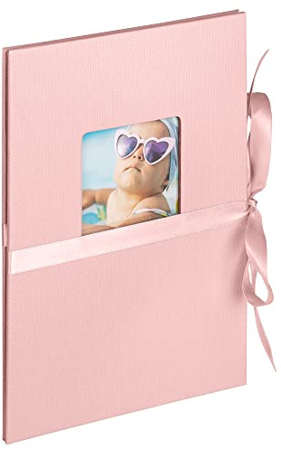 walther design Leporello rosa 12 Fotos 10 x 15 cm mit Cover-Ausstanzung und Schleifenbindung Fun ML-350-BR