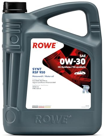 ROWE HIGHTEC SYNT RSF 950 SAE 0W-30, 5 Liter, HC-Synthese-Motorenöl | HC-Synthese-Motoröl kompatibel mit Ford-Motoren WSS-M2C950-A, Art. Nr. 20150