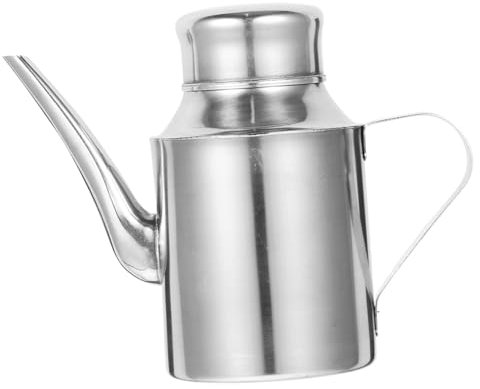 Milisten 3St Ölkanne Flasche Bratöl Sirupspender Fetttopf Blumenmädchen-Kopfschmuck Ölausgießer Öltopf Küchenwaren Mehrzweck Rolle Olivenöl Lecythus Gewürzflaschen Metall