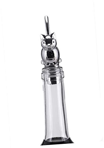 ABOOFAN Cat Wine Bottle Stopper Zinc Alloy Vacuum Sealer Decorative Novelty Barware Tool Reusable Wine Saver for Home Bar Party with Box Packaging