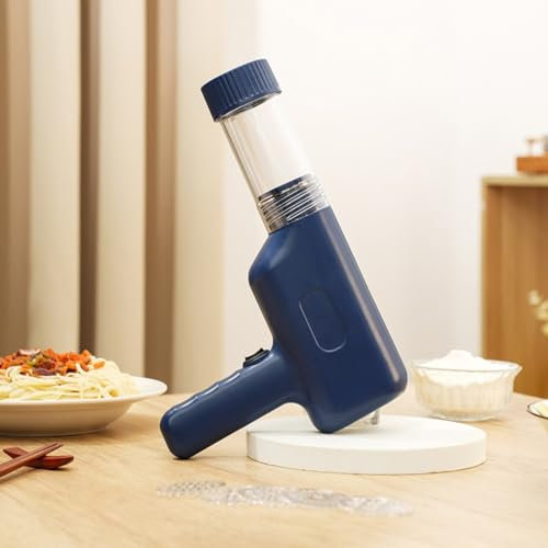 Electric Pasta Makers, Noodle Maker with 6 Electric Pasta Maker Machine Pasta Gun Automatic Pasta Maker for Spaghetti & Fettucine, Electric Noodle Maker(Blue)