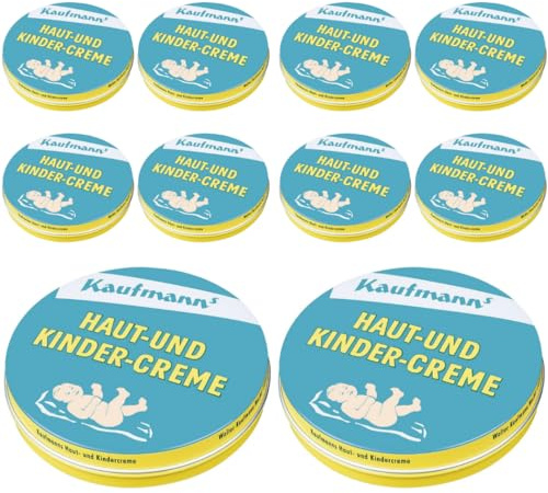 mit Pufai kostenlosem Überraschungsgeschenk, Kaufmanns Haut- und Kindercreme Spezielle Baby Creme 75 Mililiter x 10 STÜCK