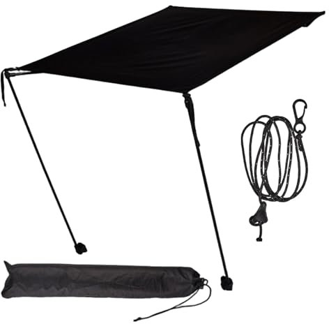 TABSIRAH Ombrellone da spiaggia resistente – Ombrellone da spiaggia da viaggio, da spiaggia, mensola anti-sbiancamento con schermatura solare, leggera da patio per avventure