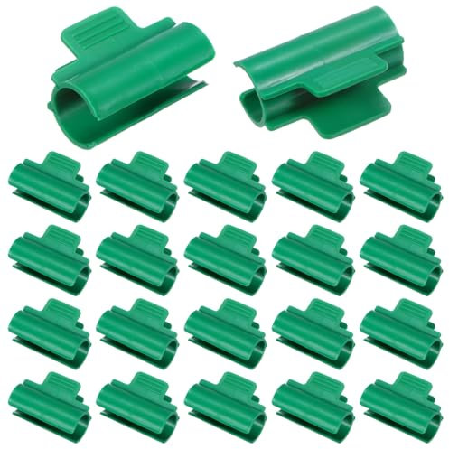 M METERXITY 20-Pack Greenhouse Clamps for 1 Inch PVC Pipe, Greenhouse Film Clamps Shading Net Rod Clip for Garden Net/Row Cover/Greenhouse Plastic Sheeting [Dark Green]