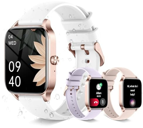 Montre Connectée Femme avec Appel Bluetooth, montre de sport fine et légère de 1,85 HD tracker d'activité/120+ modes sportifs/voix AI/Moniteur Sommeil/podomètre, Smart watch étanche pour iOS Android