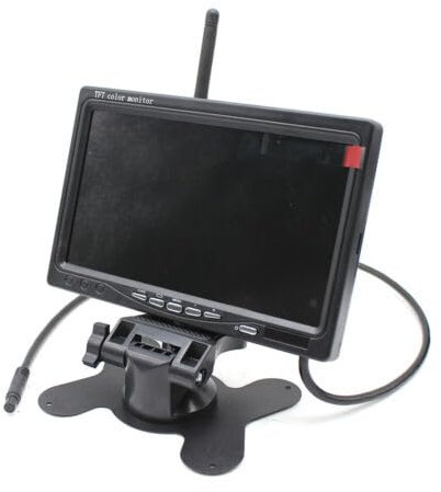 4 Kabellos Rückfahrkamera Video Funk 7 Zoll Monitor Drahtlos für LKW Wohnmobil,30 Meters,7 inch 16: 9,≤8.64W