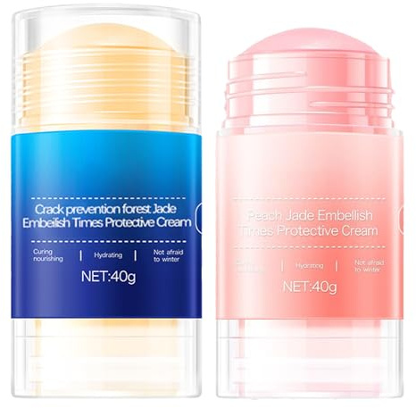 XICOFISS Crack Feet Prevention Stick, Anti Cracked Foot Cream For Dry Heels, Moisturizing Foot Balm Stick, Remove Dead Skin And Softening Dry Skin (Pink+Blue)