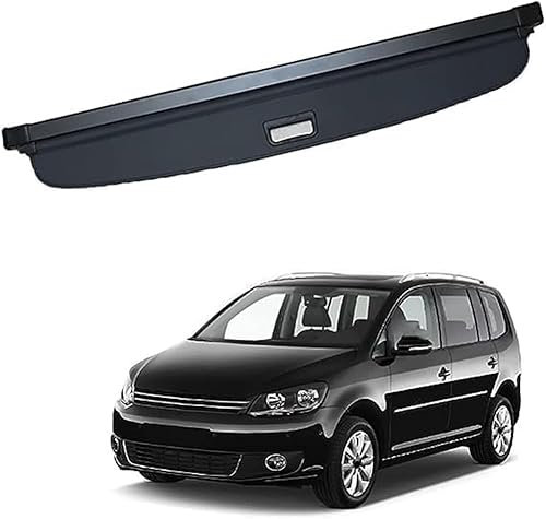 DuanRQ Auto Laderaumabdeckung, für VW TOURAN 2006-2015 Ausziehbar Kofferraumabdeckung Rollo Einziehbare Kofferraum Schutz Abdeckrollo Cargo Cover