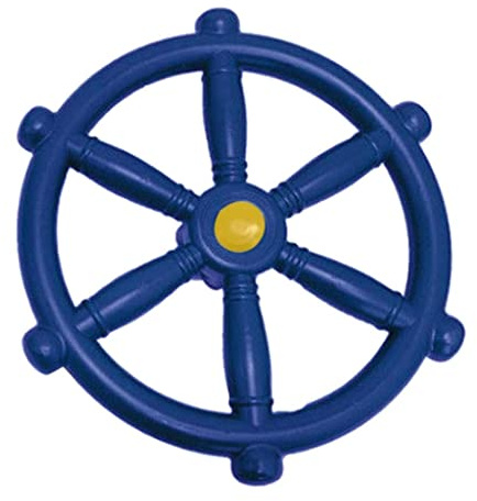 Tragbares Steuerrad 30cm für Spielturm und Klettergerüst, Wetterfest - Blau