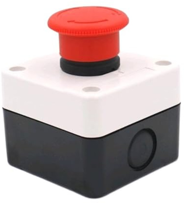 DRKUTVARV 1 Unidad XB2-BS542 Botón pulsador de Parada de Emergencia, señal roja, Tipo Hongo, Normalmente Cerrado, NC