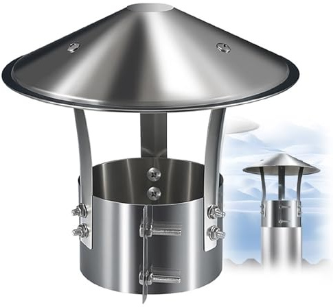 Chapeau de Cheminée, Couvercle de Cheminée, Acier Inoxydable Chapeau | Chapeau de Cheminée, Couvercle de Cheminée, Acier Inoxydable Conduit de Chapeau de pluie pour échappement(180mm)