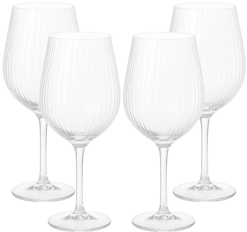 EDANTI Weingläser 4er Set Weißweingläser Elegante Rotweingläser Sektgläser (380ml)