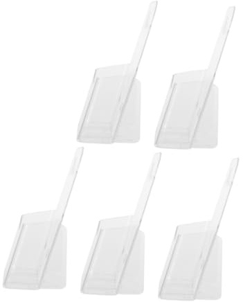 POPETPOP 5 piezas Soporte Sobremesa Acrílico Transparente para Folletos Expositor Elegante para Trípticos Resistente y Fácil de Limpiar de Unidades para Oficina y Tienda