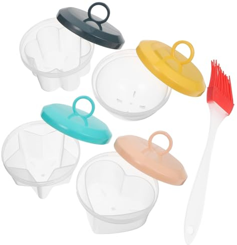 LOLIPPYY Stampo Per Cuocere a Vapore Le Uova in Microonde in Plastica Resistente Al Calore Pennello, Vaporiere Per Uova Al Microonde Per Colazione Veloce e Uso Domestico
