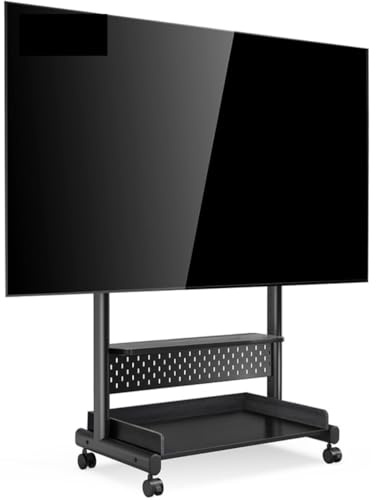 MEIZHITU Soporte De Televisión Soporte De TV Rodante para Televisores 40 A 85 Pulgadas, con Ruedas, Universal Móvil Alto Estante, Ajuste Altura para Sala De Estar(B)
