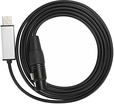 KiBcsLic Adaptador USB a XLR Cable Extensión para Micrófono Mezclador Interfaz de Audio Función Freestytle Adecuado para Estudios Oficinas de Sonido Producción, 5m