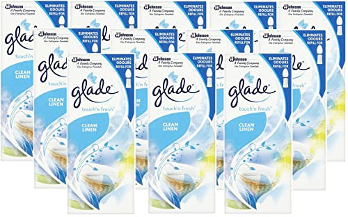 GLADE TOUCH N FRESH REFILLS CLEAN LINEN 10ML EACH (PACK OF 12)