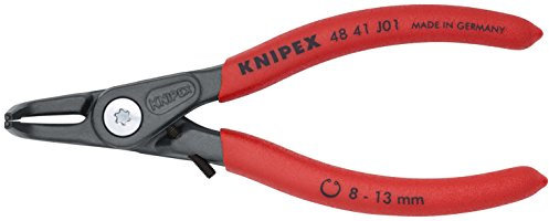 KNIPEX Tools 48 41 J01 Precision Circlip Snap-Ring Pliers with Limiter, Internal 90-Degree Angle