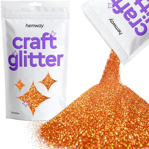 Hemway Copper Holographic Craft Glitter 100g 3,5 Unzen Ultrafein/Extra Fine 1/128 0,008 0.2MM für Kunsthandwerk Tumblers Papier Glasdekorationen Verschönern